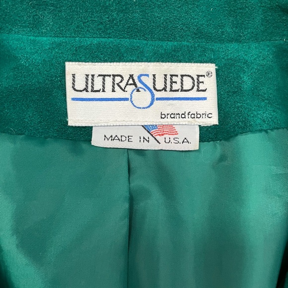Vintage Emerald Green Faux Suede Blazer - Picture 6 of 16